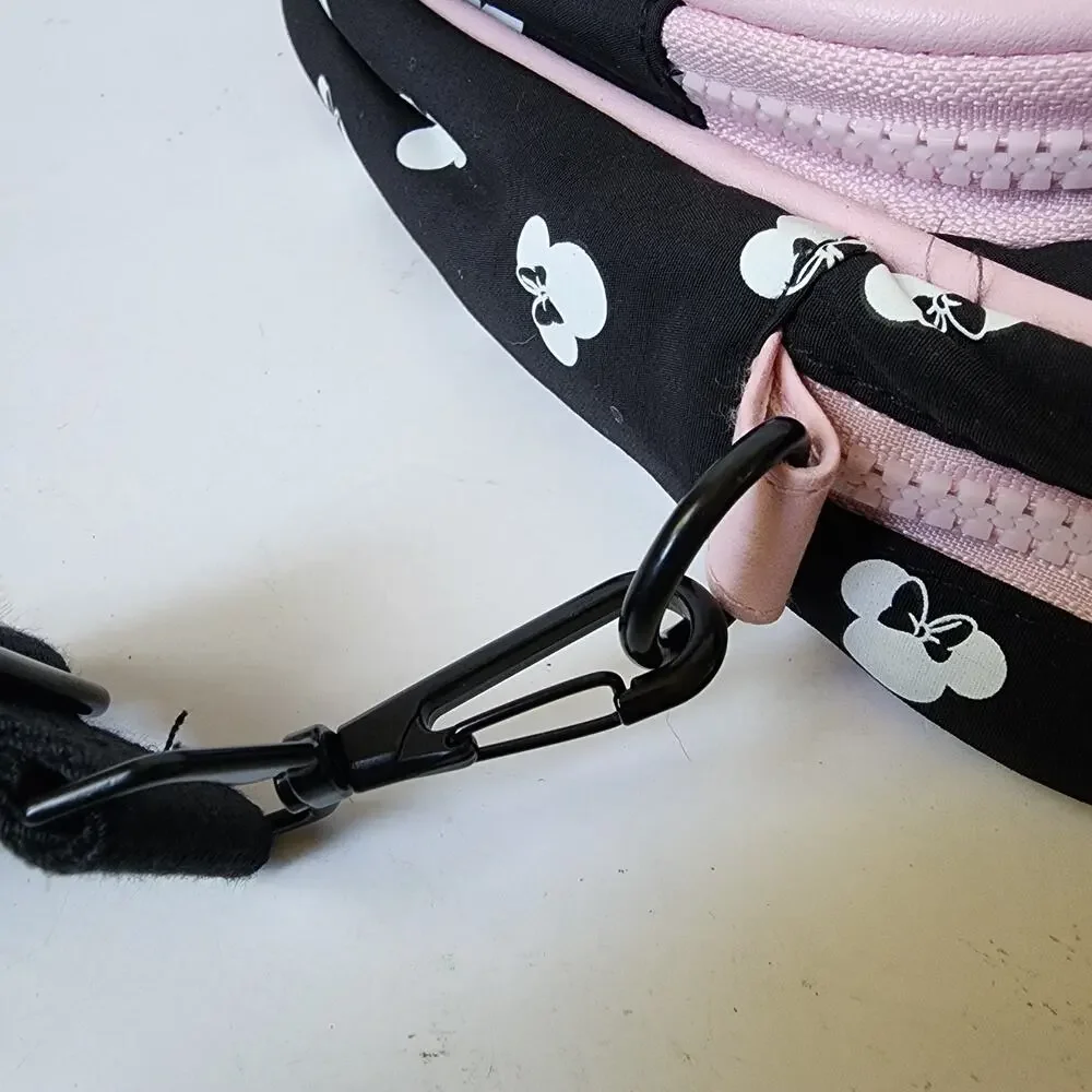 Disney Minnie Mouse Crossbody Purse Bioworld Bag Black Pink 9